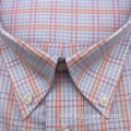 Bright check color male shirt long sleeve